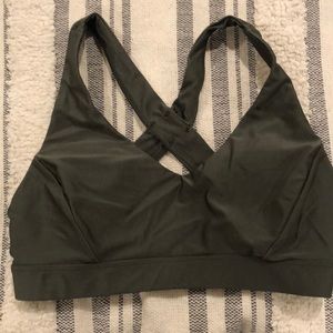 Green sports bra